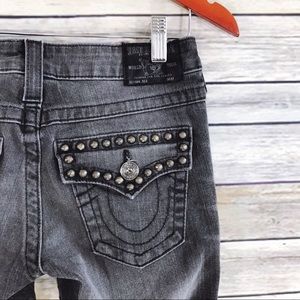 True Religion Julie Studded Skinny Ankle Jeans